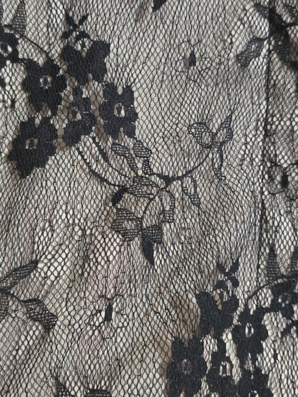 Vintage Whimsigoth Black Sheer Lace Silk Lined Button Down Blouse. Est Small - Picture 5 of 9